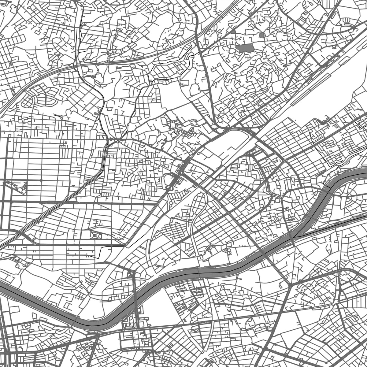 ROAD MAP OF MINAMISUITA, JAPAN BY MAPBAKES