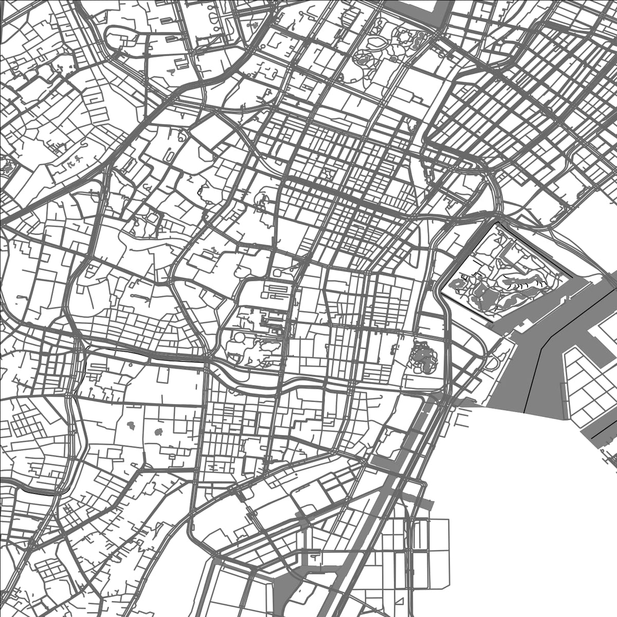 ROAD MAP OF MINATO, JAPAN BY MAPBAKES