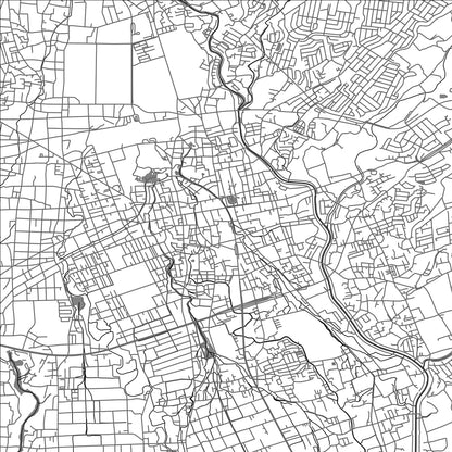 ROAD MAP OF MINESHITA, JAPAN BY MAPBAKES