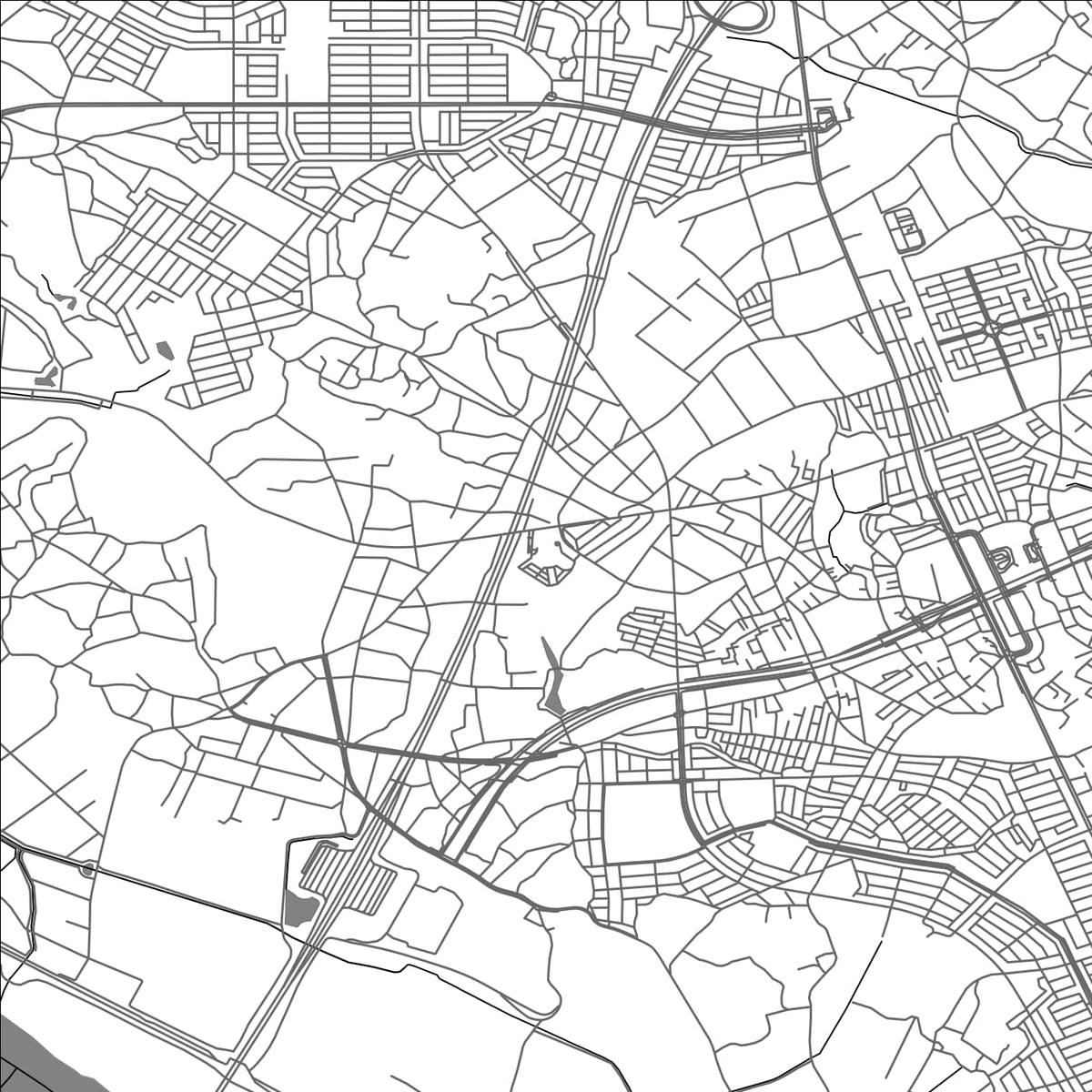 ROAD MAP OF MORIYA, JAPAN BY MAPBAKES