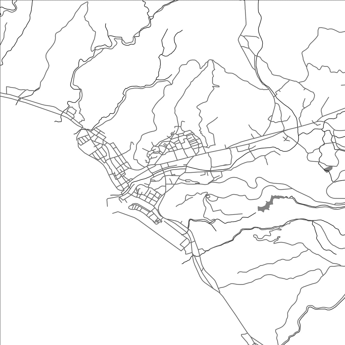 ROAD MAP OF MUROTO MISAKICHO, JAPAN BY MAPBAKES
