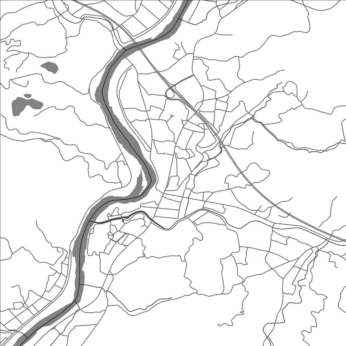 ROAD MAP OF NAGAOKI, JAPAN BY MAPBAKES