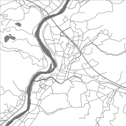 ROAD MAP OF NAGAOKI, JAPAN BY MAPBAKES