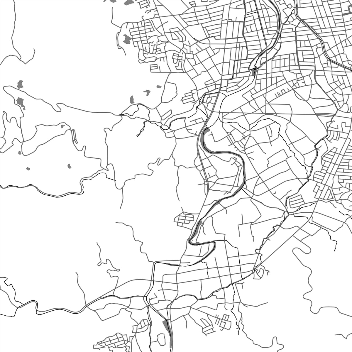 ROAD MAP OF NAKAGAWA FUKUOKA, JAPAN BY MAPBAKES