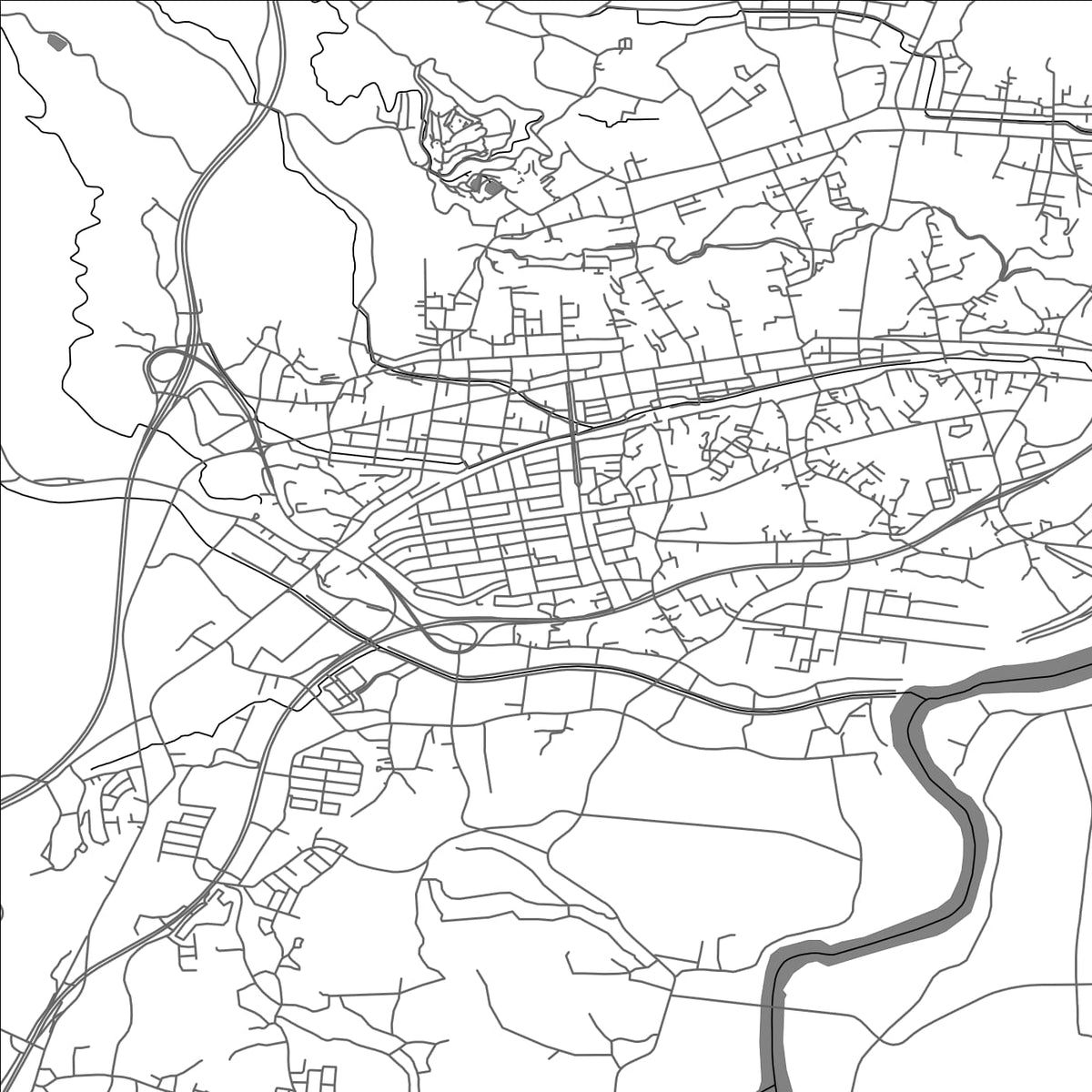 ROAD MAP OF NIHONMATSU, JAPAN BY MAPBAKES