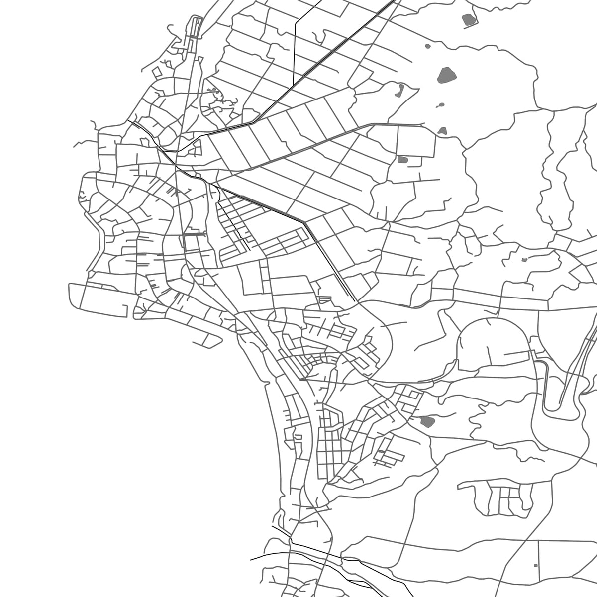 ROAD MAP OF NIKAHO, JAPAN BY MAPBAKES