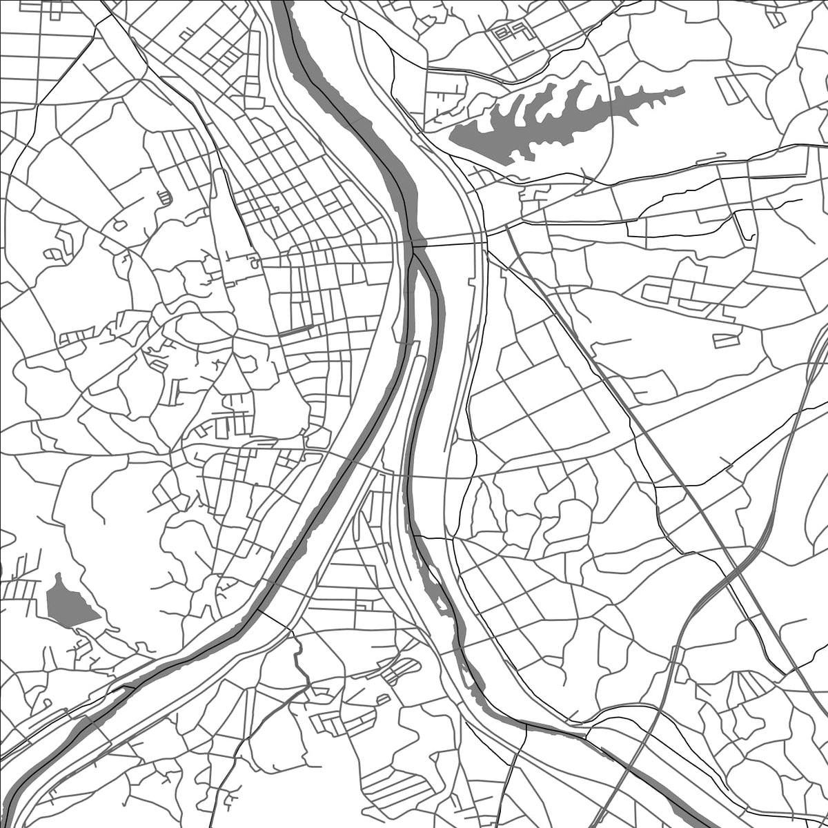 ROAD MAP OF NOGATA, JAPAN BY MAPBAKES
