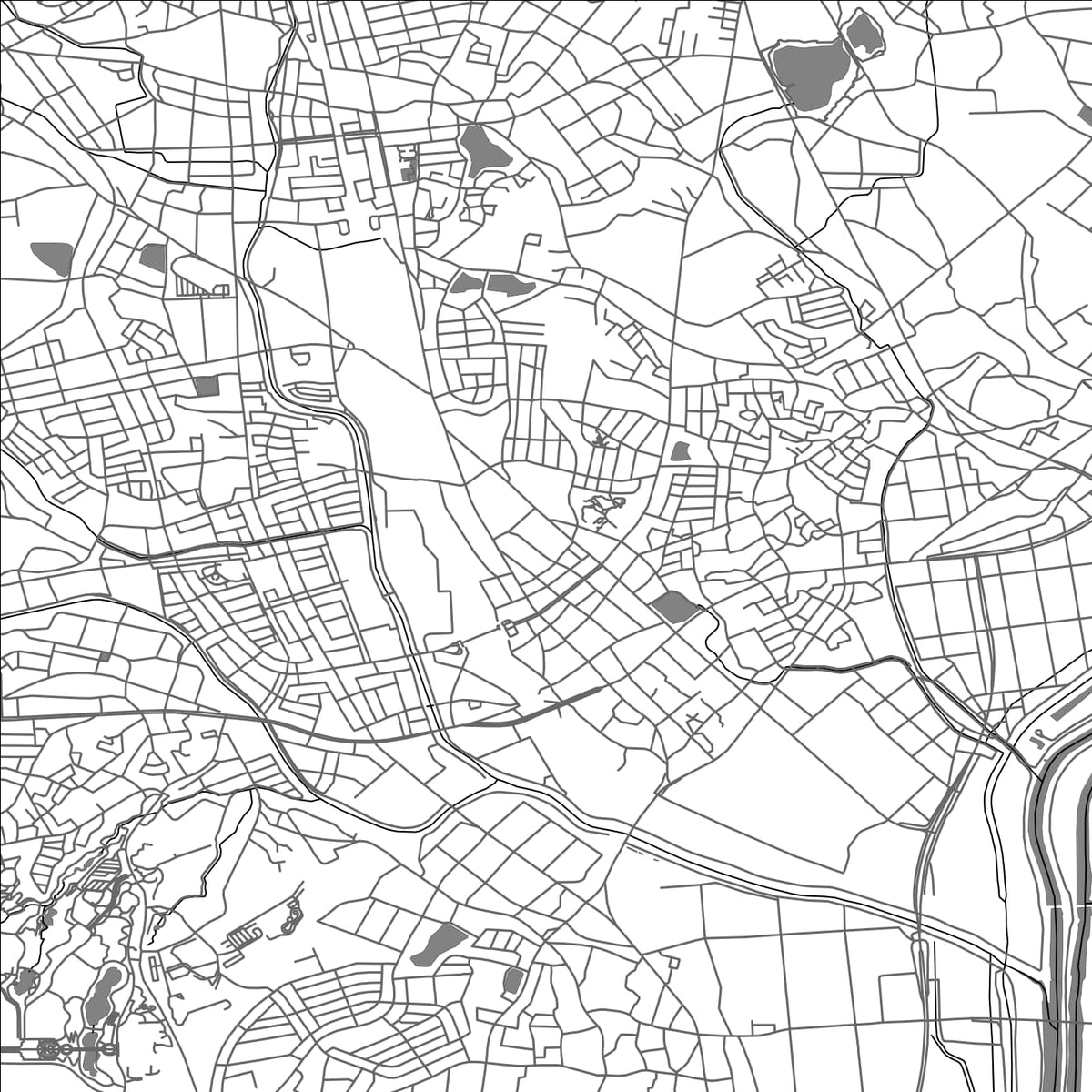 ROAD MAP OF OBU AICHI, JAPAN BY MAPBAKES
