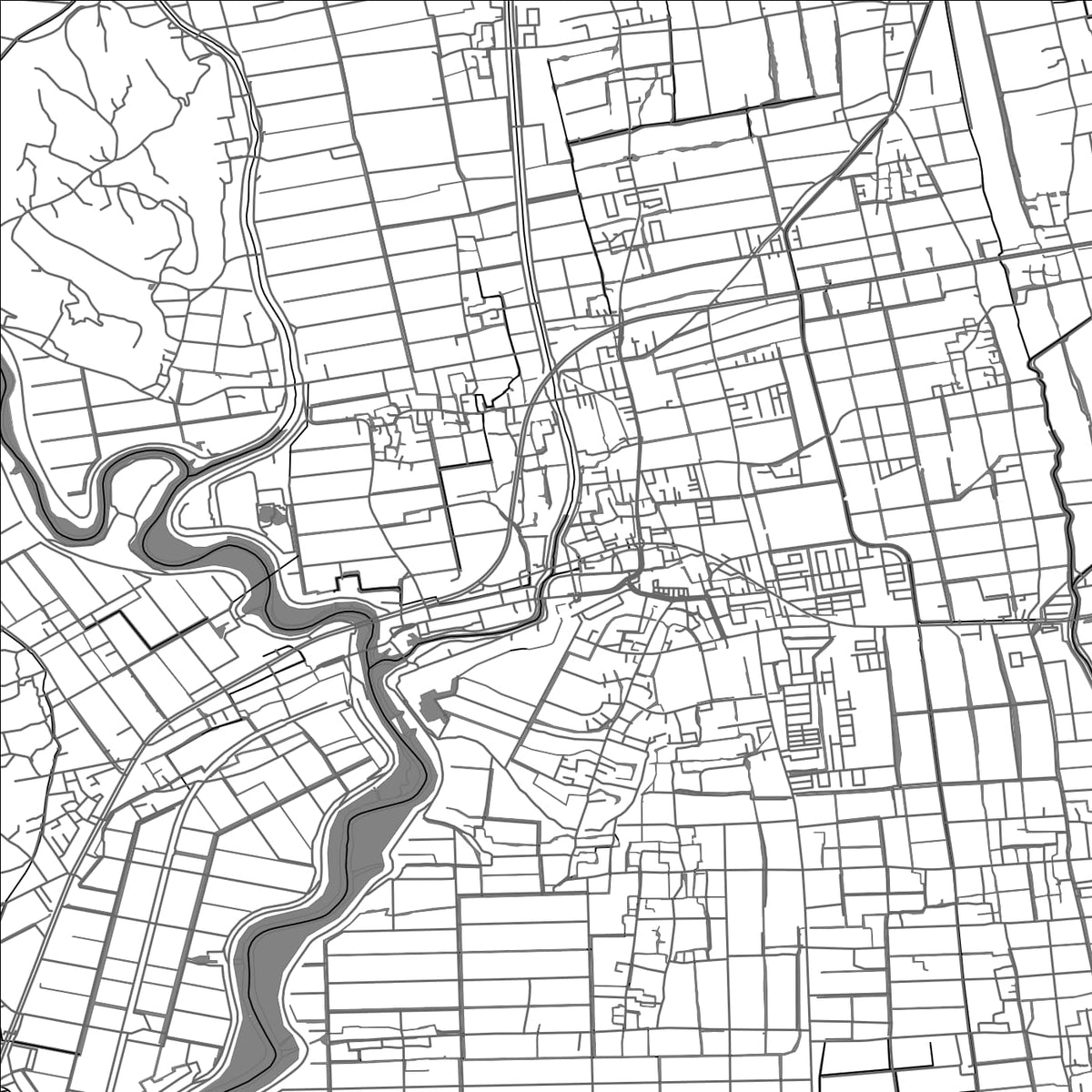 ROAD MAP OF OGIMACHI, JAPAN BY MAPBAKES