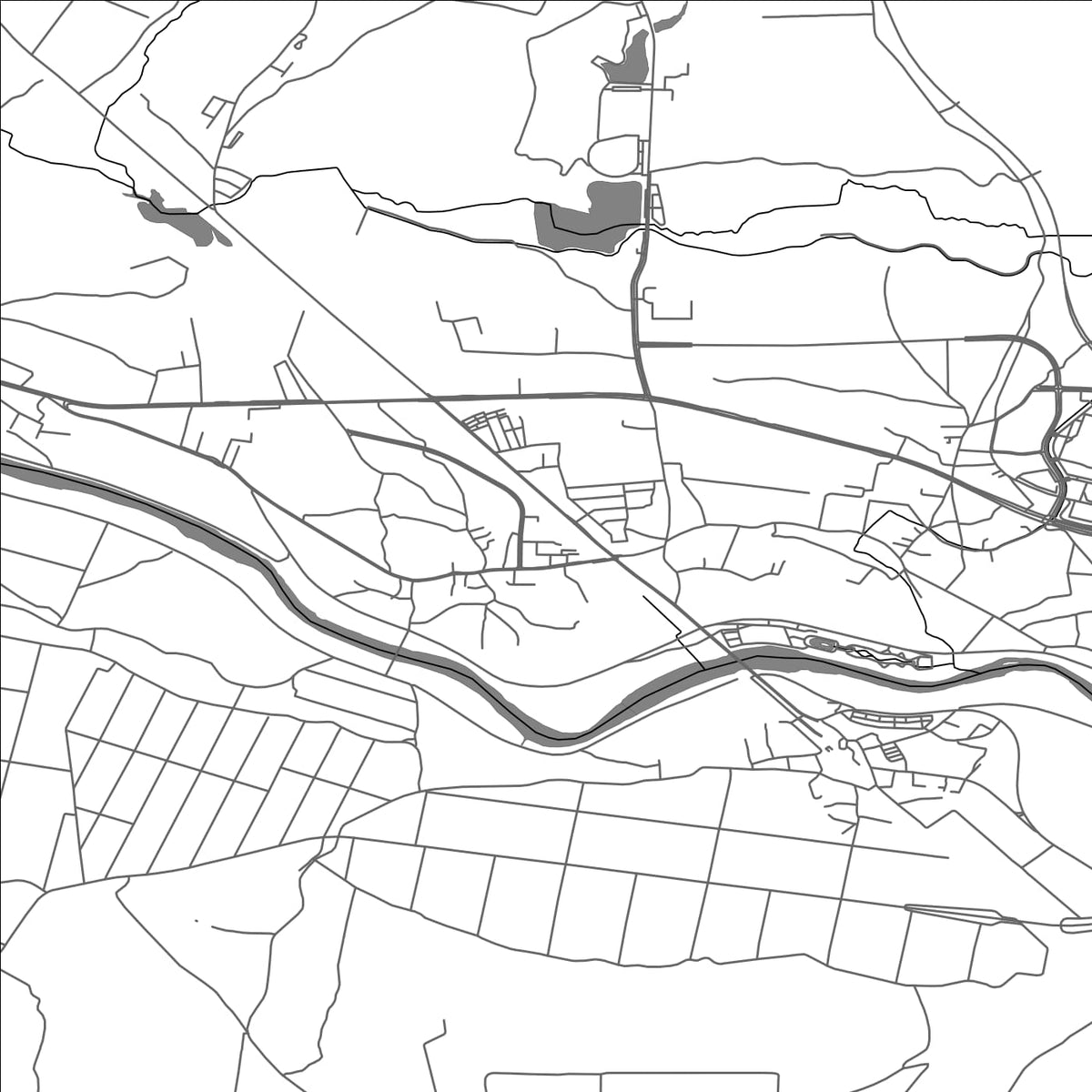 ROAD MAP OF OIRASE, JAPAN BY MAPBAKES