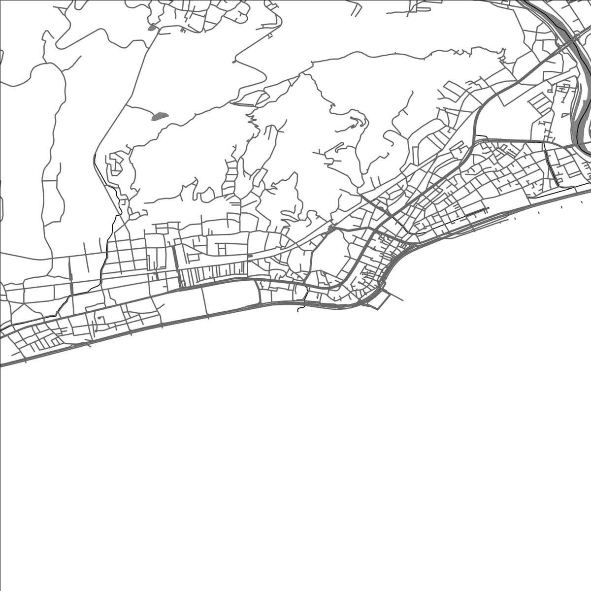 ROAD MAP OF OISO, JAPAN BY MAPBAKES