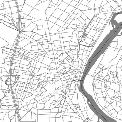ROAD MAP OF OJIYA, JAPAN BY MAPBAKES