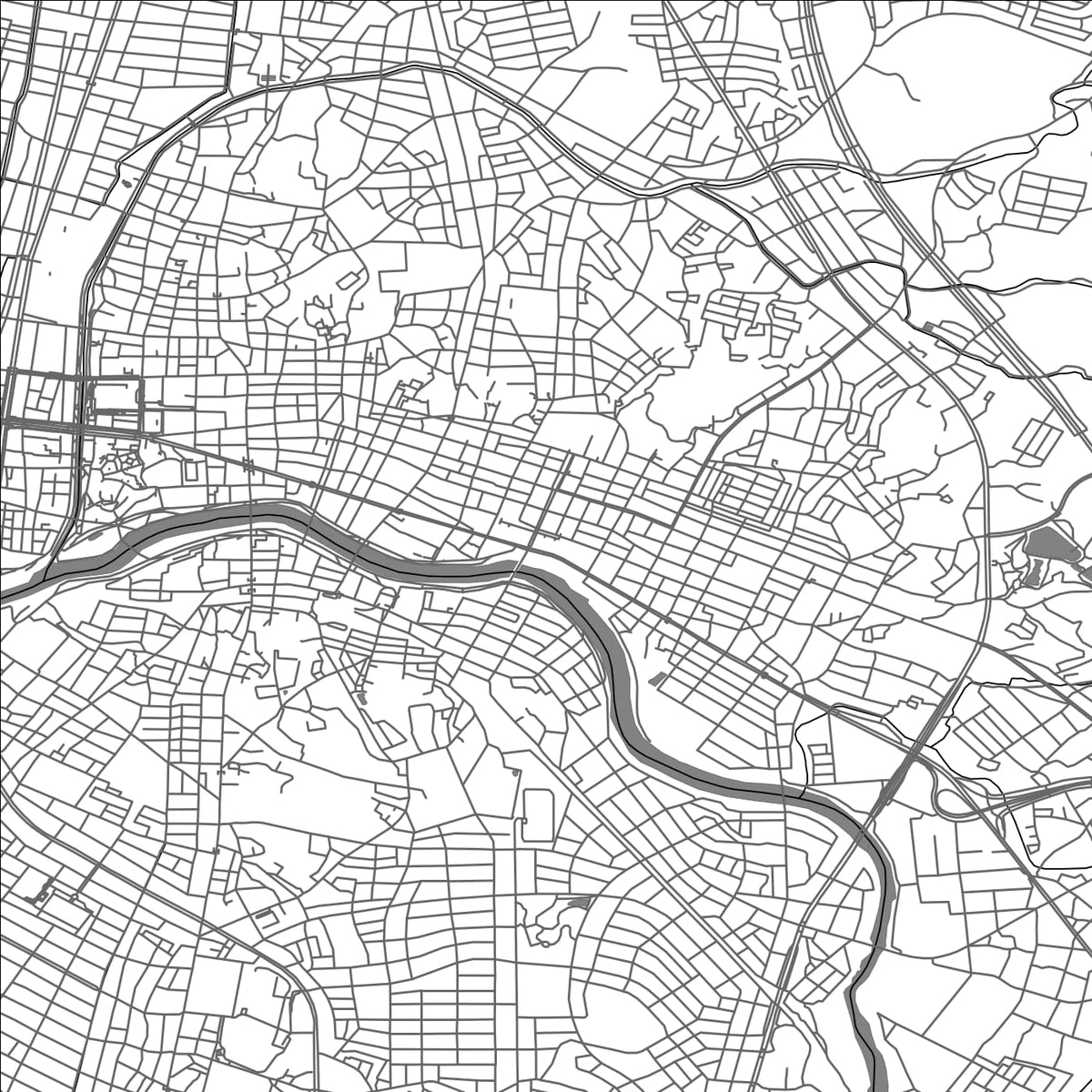 ROAD MAP OF OKAZAKI, JAPAN BY MAPBAKES
