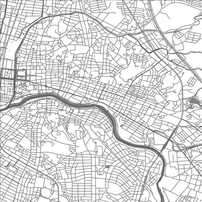 ROAD MAP OF OKAZAKI, JAPAN BY MAPBAKES