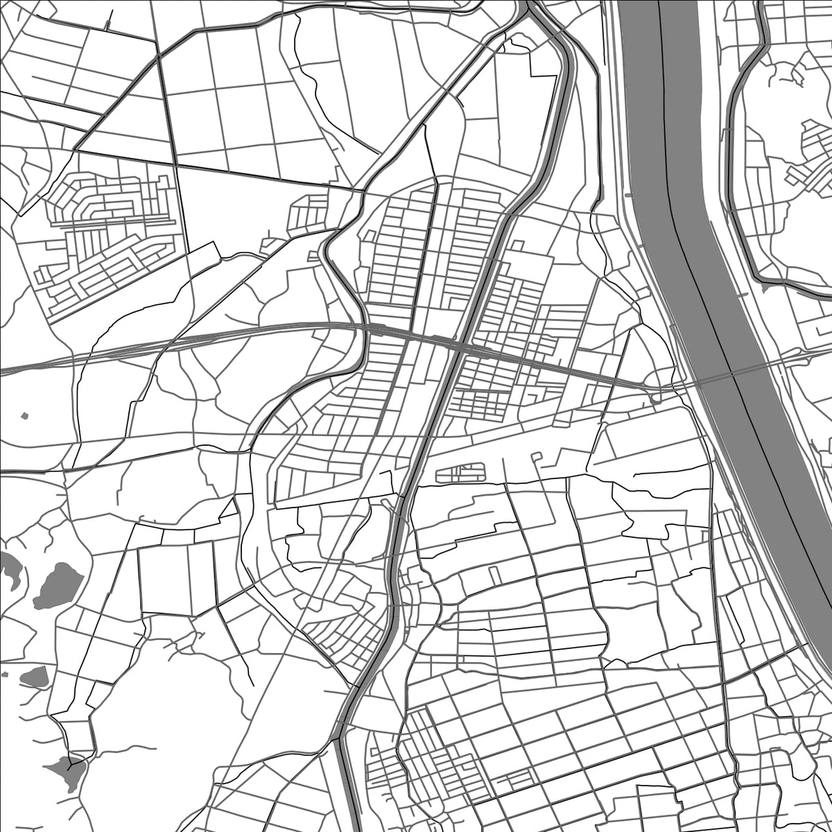 ROAD MAP OF ONGA, JAPAN BY MAPBAKES