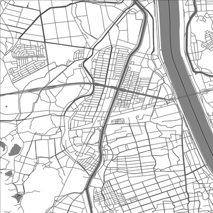 ROAD MAP OF ONGA, JAPAN BY MAPBAKES