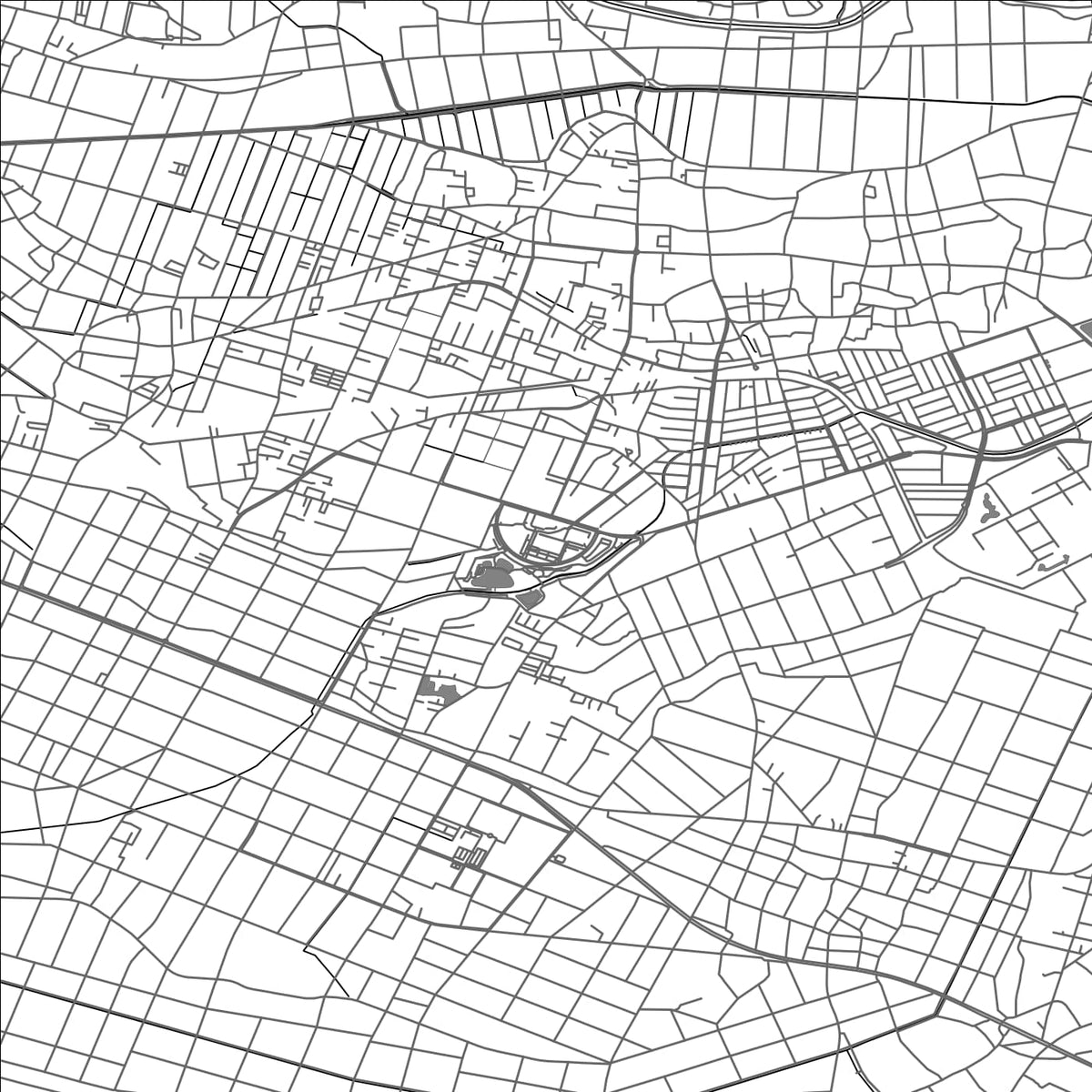 ROAD MAP OF ORA, JAPAN BY MAPBAKES
