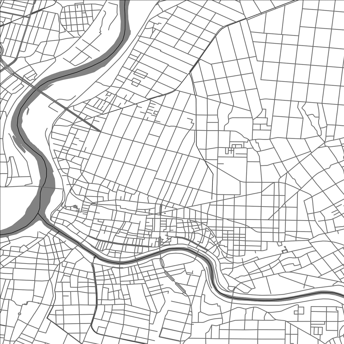 ROAD MAP OF SANJO, JAPAN BY MAPBAKES