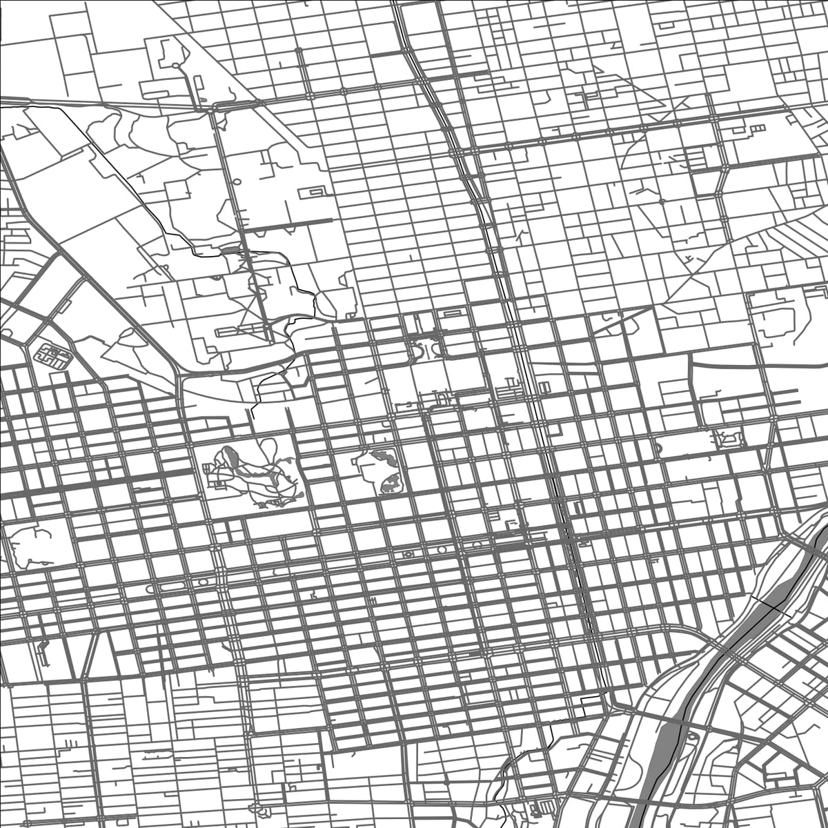 ROAD MAP OF SAPPORO, JAPAN BY MAPBAKES