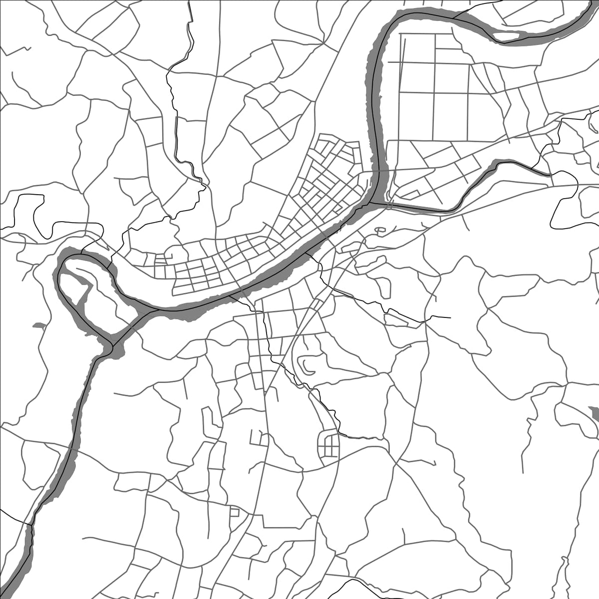 ROAD MAP OF SATSUMA, JAPAN BY MAPBAKES
