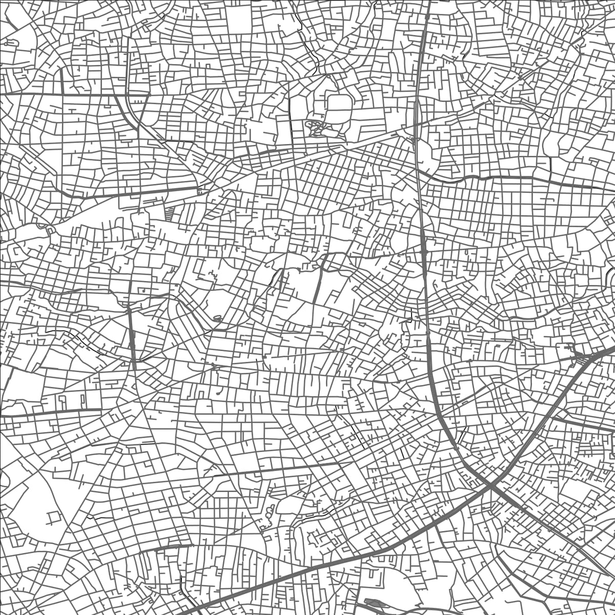 ROAD MAP OF SETAGAYA, JAPAN BY MAPBAKES