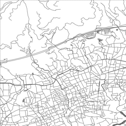 ROAD MAP OF SHINSHIRO, JAPAN BY MAPBAKES