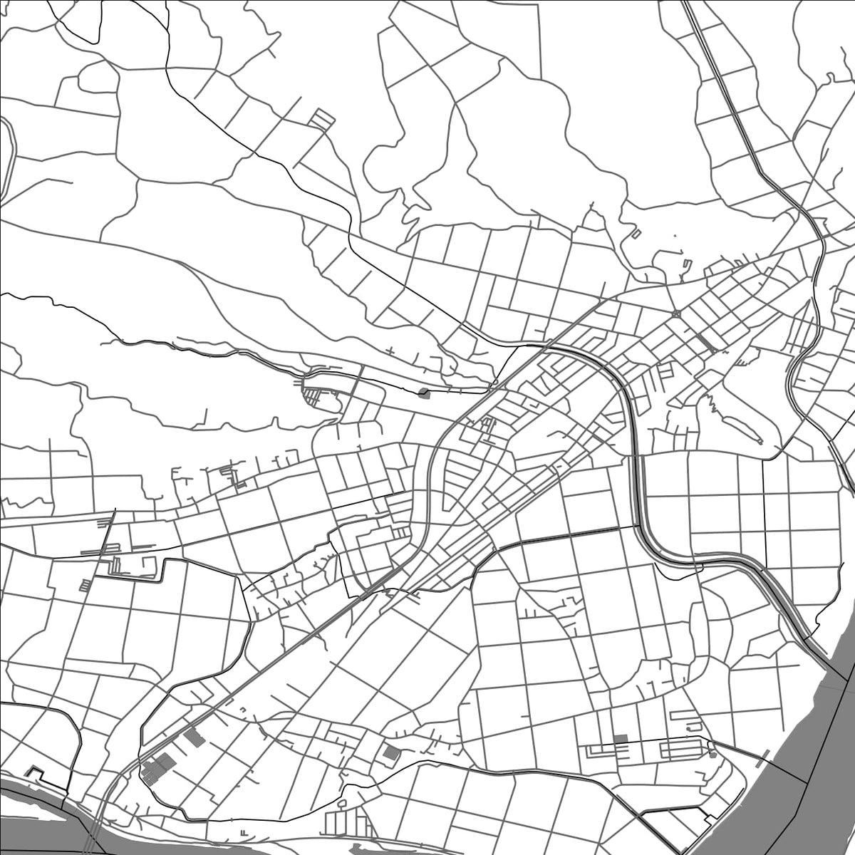 ROAD MAP OF SHINTOMI, JAPAN BY MAPBAKES