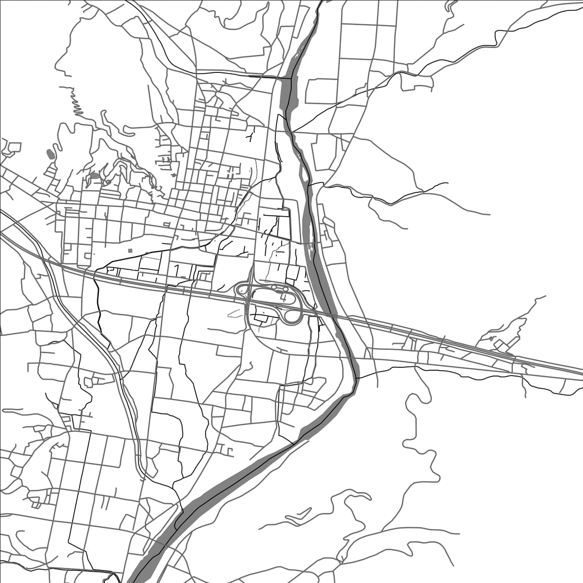ROAD MAP OF SHISO, JAPAN BY MAPBAKES