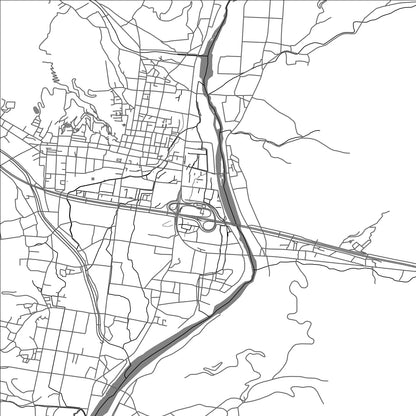 ROAD MAP OF SHISO, JAPAN BY MAPBAKES