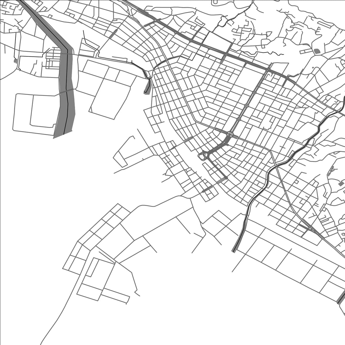 ROAD MAP OF SHUNAN, JAPAN BY MAPBAKES