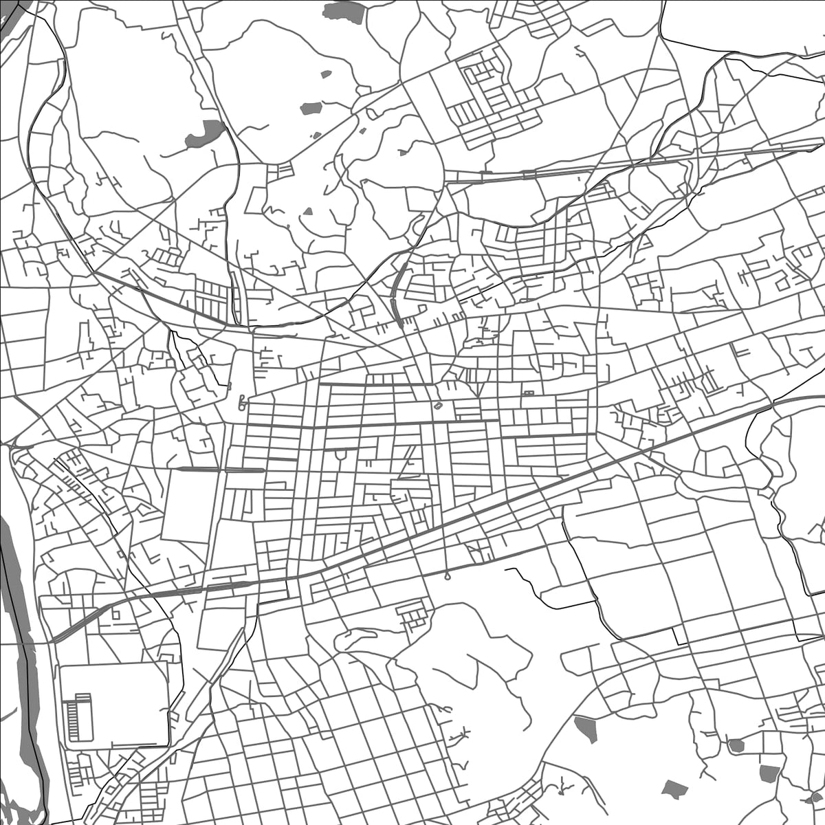 ROAD MAP OF SOJA, JAPAN BY MAPBAKES