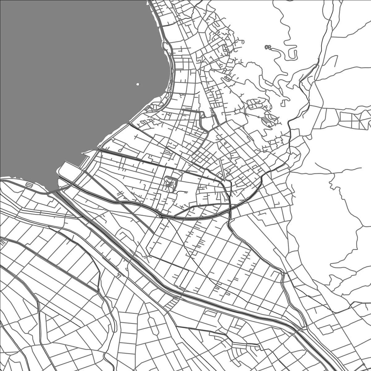 ROAD MAP OF SUWA, JAPAN BY MAPBAKES