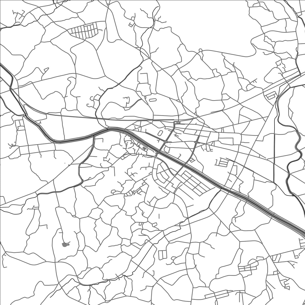 ROAD MAP OF TABUSE, JAPAN BY MAPBAKES