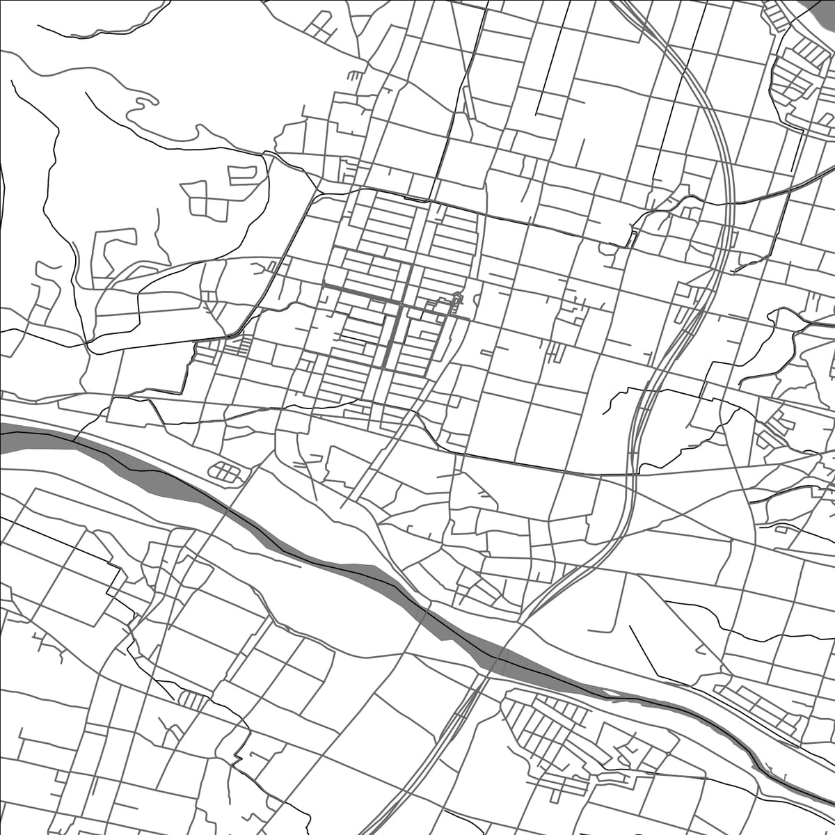 ROAD MAP OF TAKASHIMA, JAPAN BY MAPBAKES