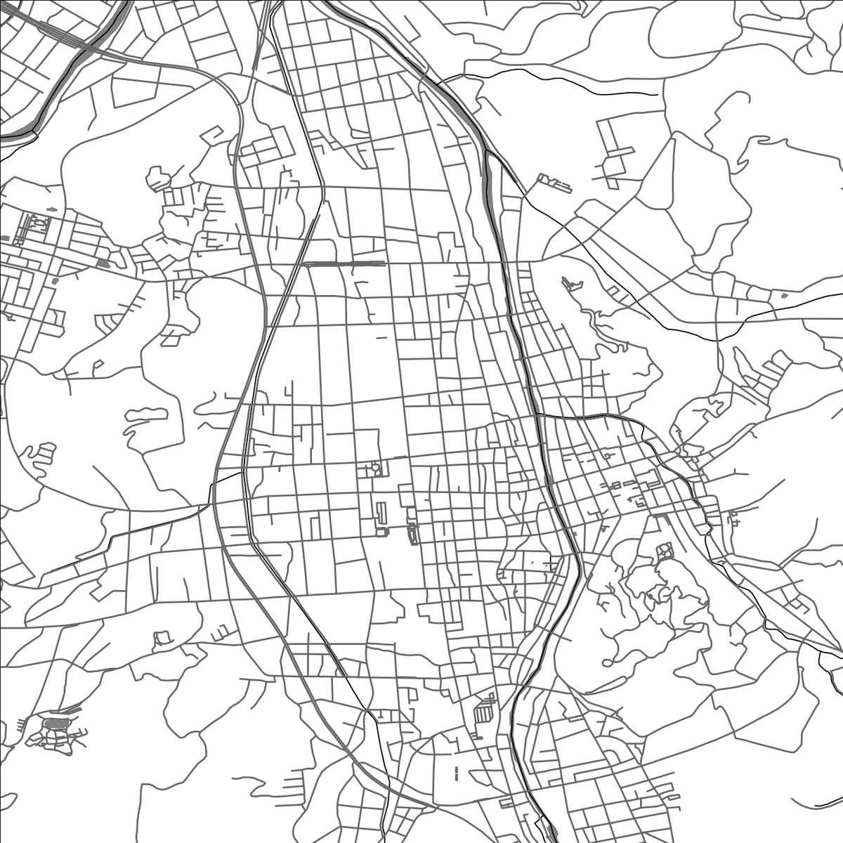 ROAD MAP OF TAKAYAMA, JAPAN BY MAPBAKES