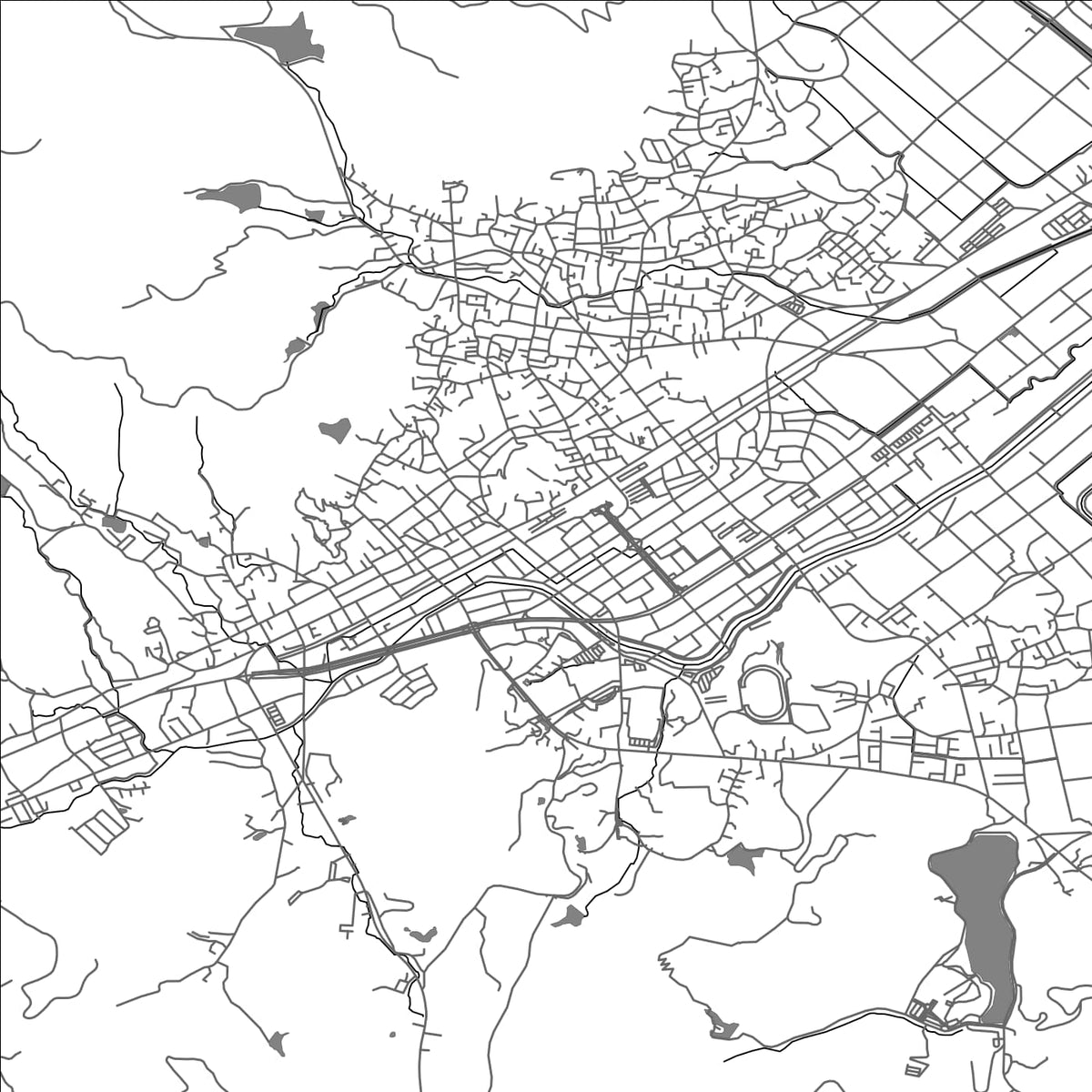 ROAD MAP OF TAKEO, JAPAN BY MAPBAKES