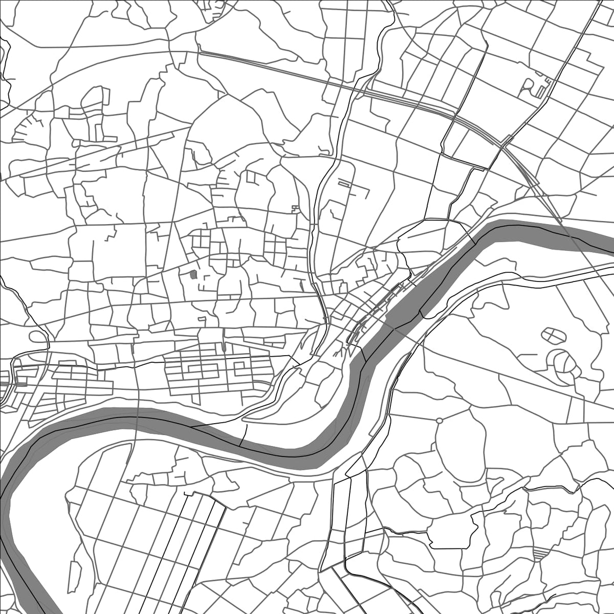 ROAD MAP OF TAMANA, JAPAN BY MAPBAKES