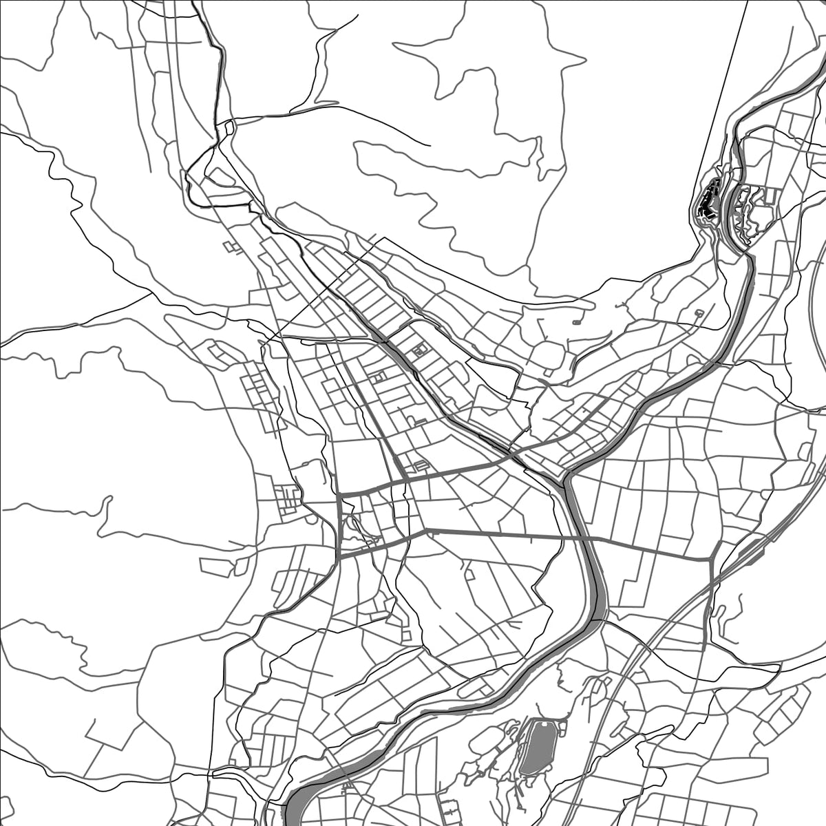 ROAD MAP OF TATSUNO NAGANO, JAPAN BY MAPBAKES
