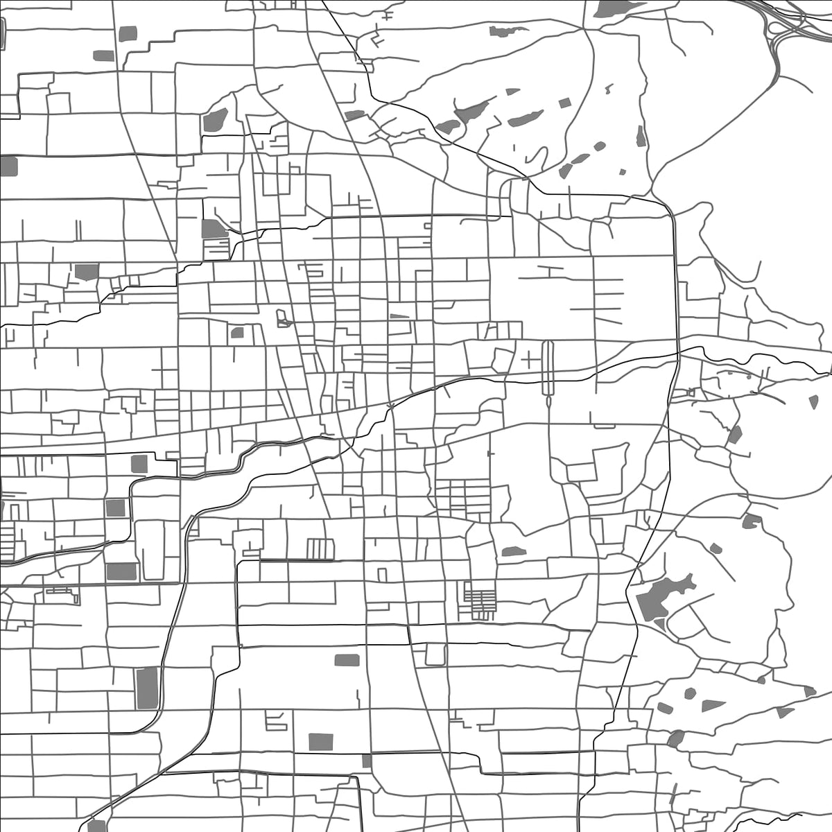 ROAD MAP OF TENRI, JAPAN BY MAPBAKES