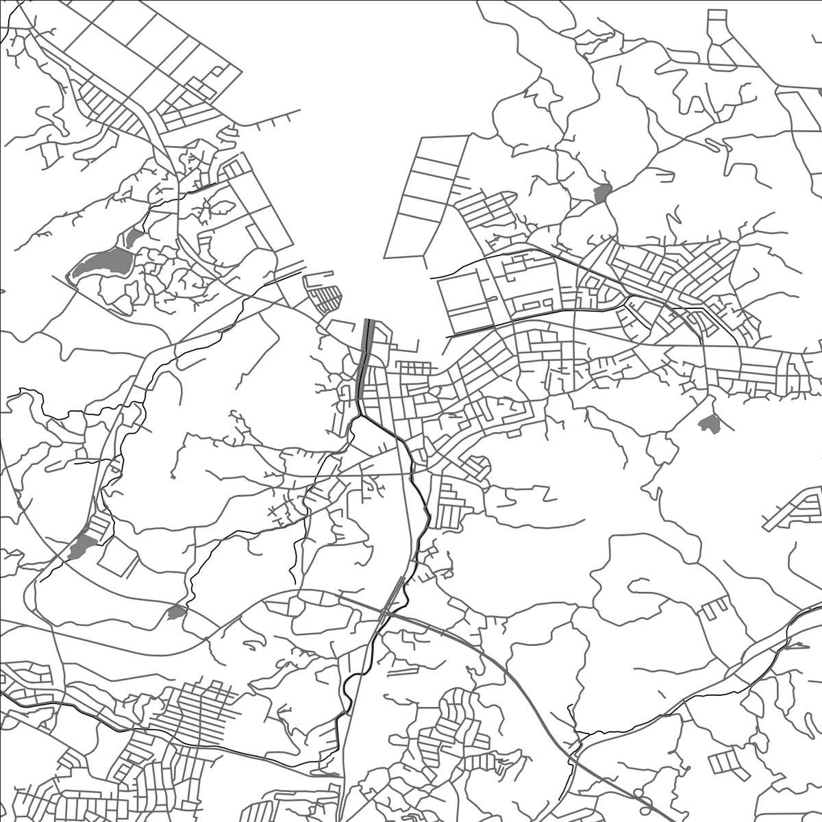 ROAD MAP OF TOGITSU, JAPAN BY MAPBAKES