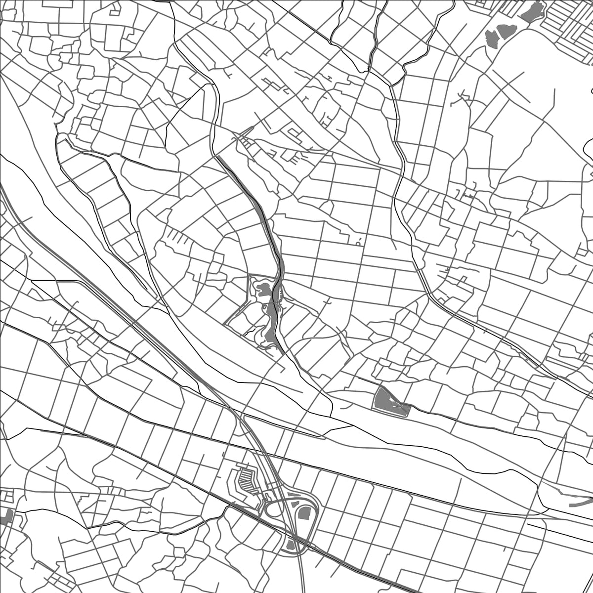 ROAD MAP OF TOIN, JAPAN BY MAPBAKES