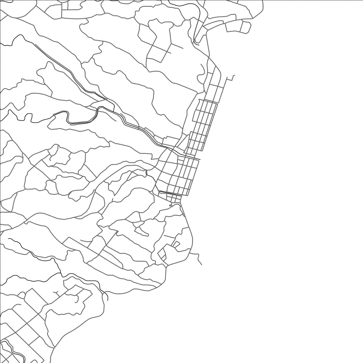 ROAD MAP OF TOKUNOSHIMA, JAPAN BY MAPBAKES