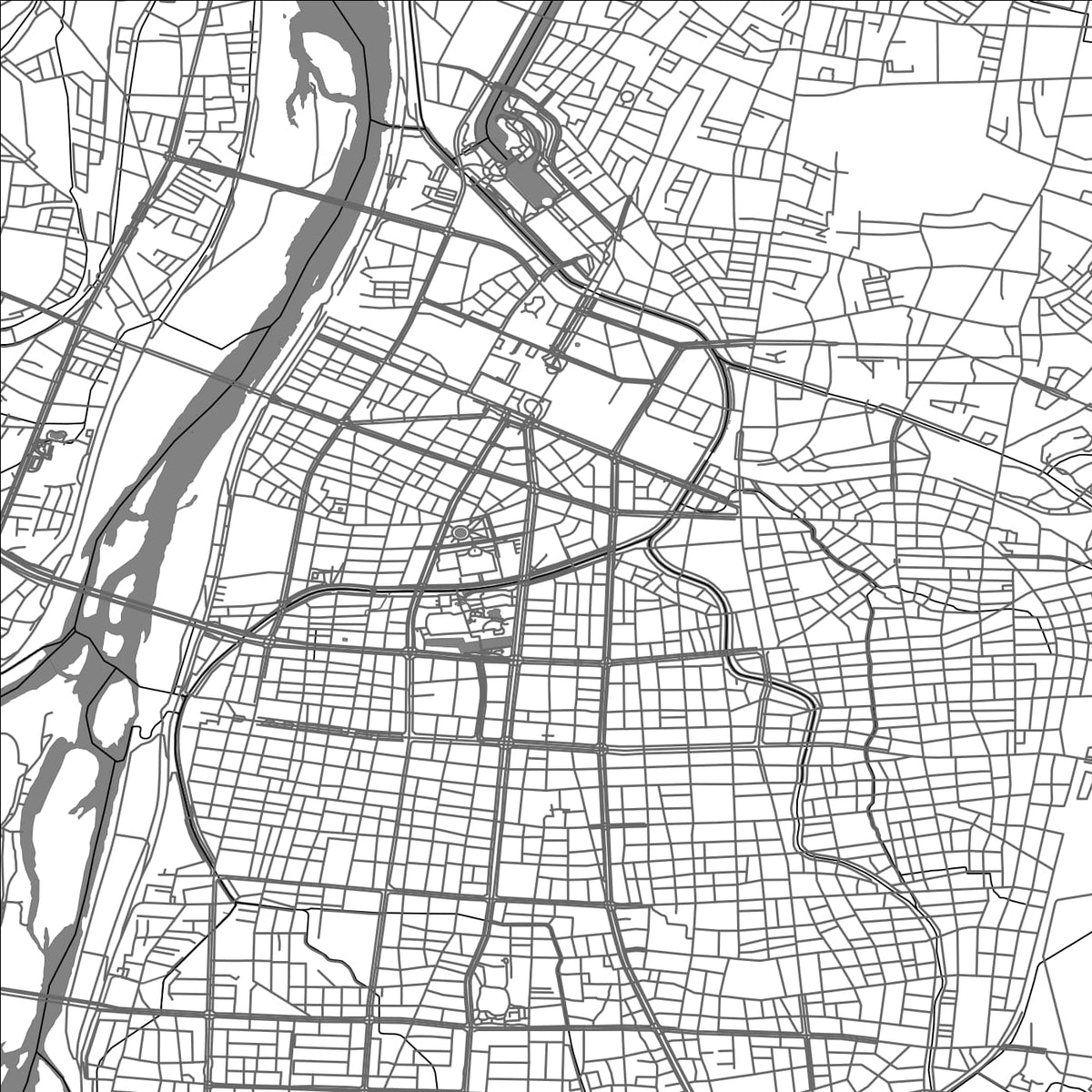 ROAD MAP OF TOYAMA, JAPAN BY MAPBAKES