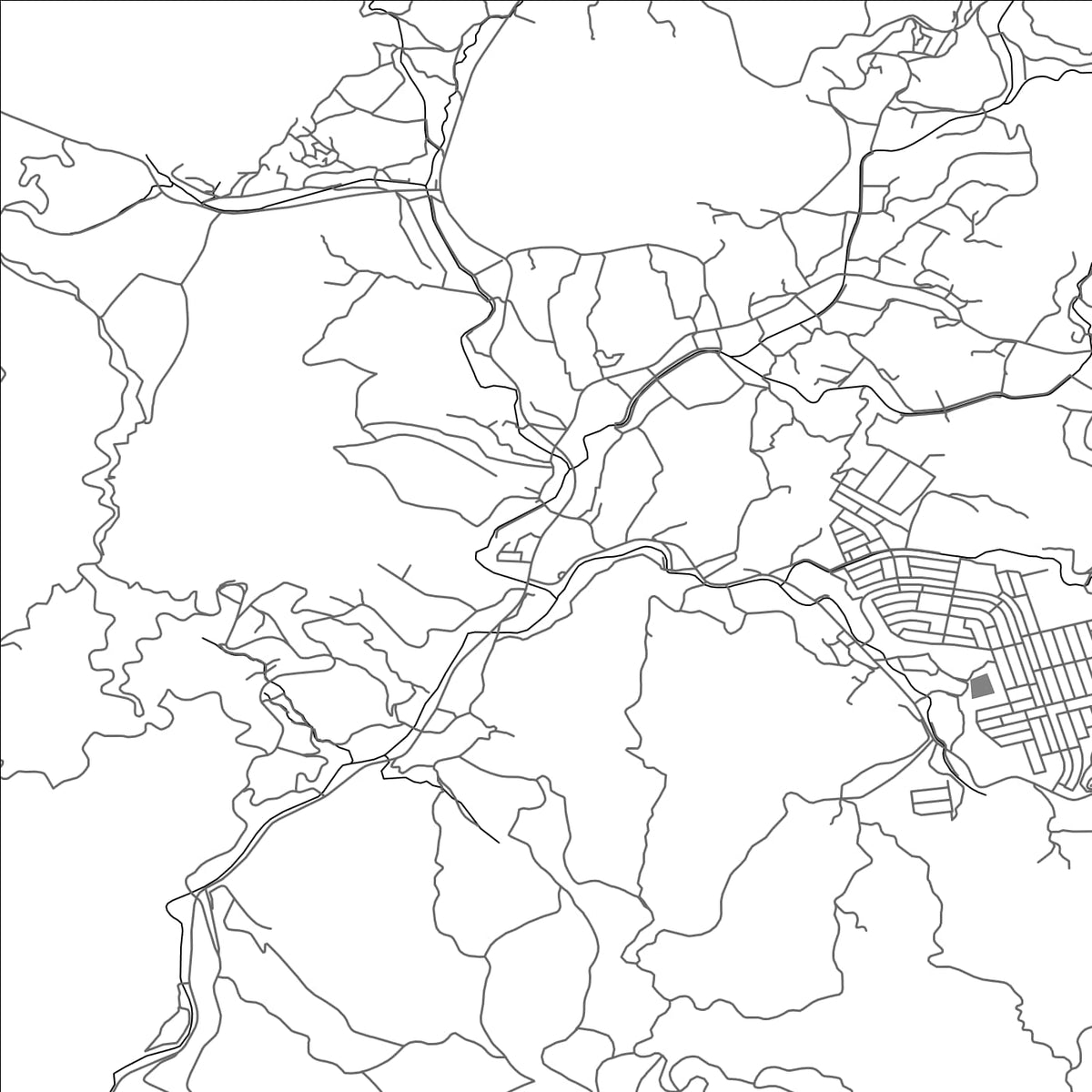 ROAD MAP OF TOYONO, JAPAN BY MAPBAKES