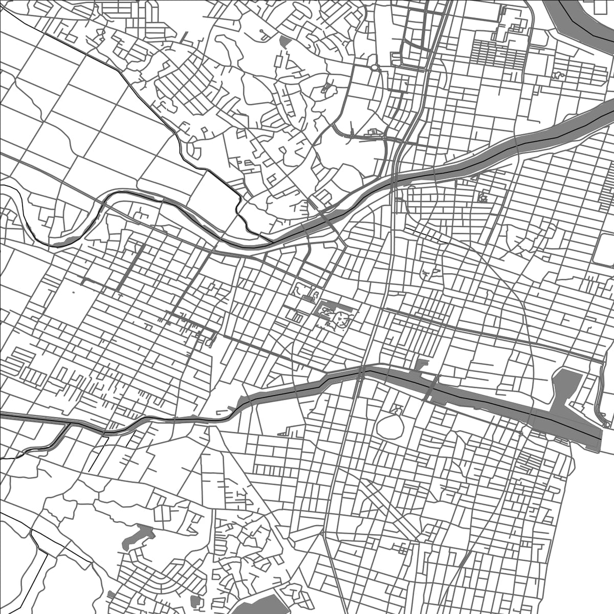 ROAD MAP OF TSU, JAPAN BY MAPBAKES