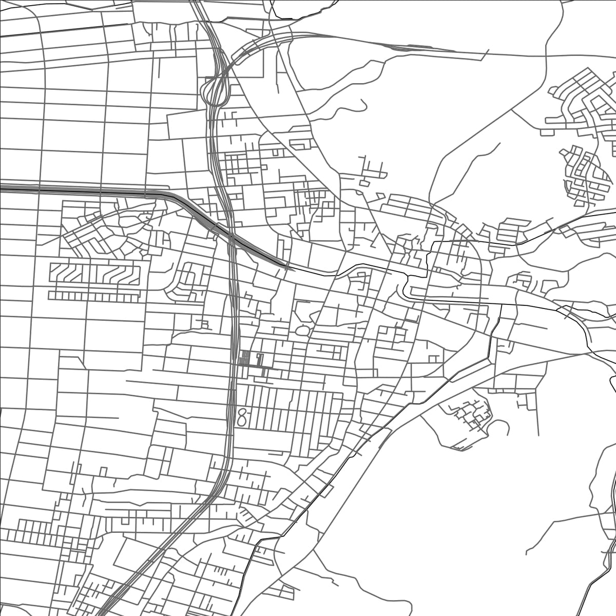 ROAD MAP OF TSUBATA, JAPAN BY MAPBAKES