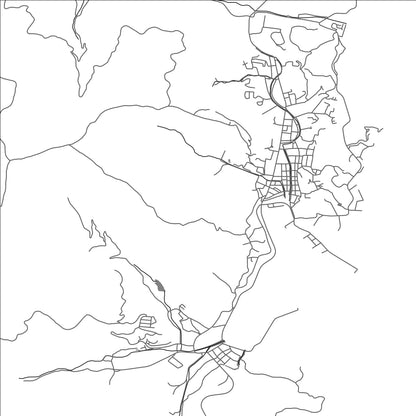 ROAD MAP OF TSUSHIMA, JAPAN BY MAPBAKES