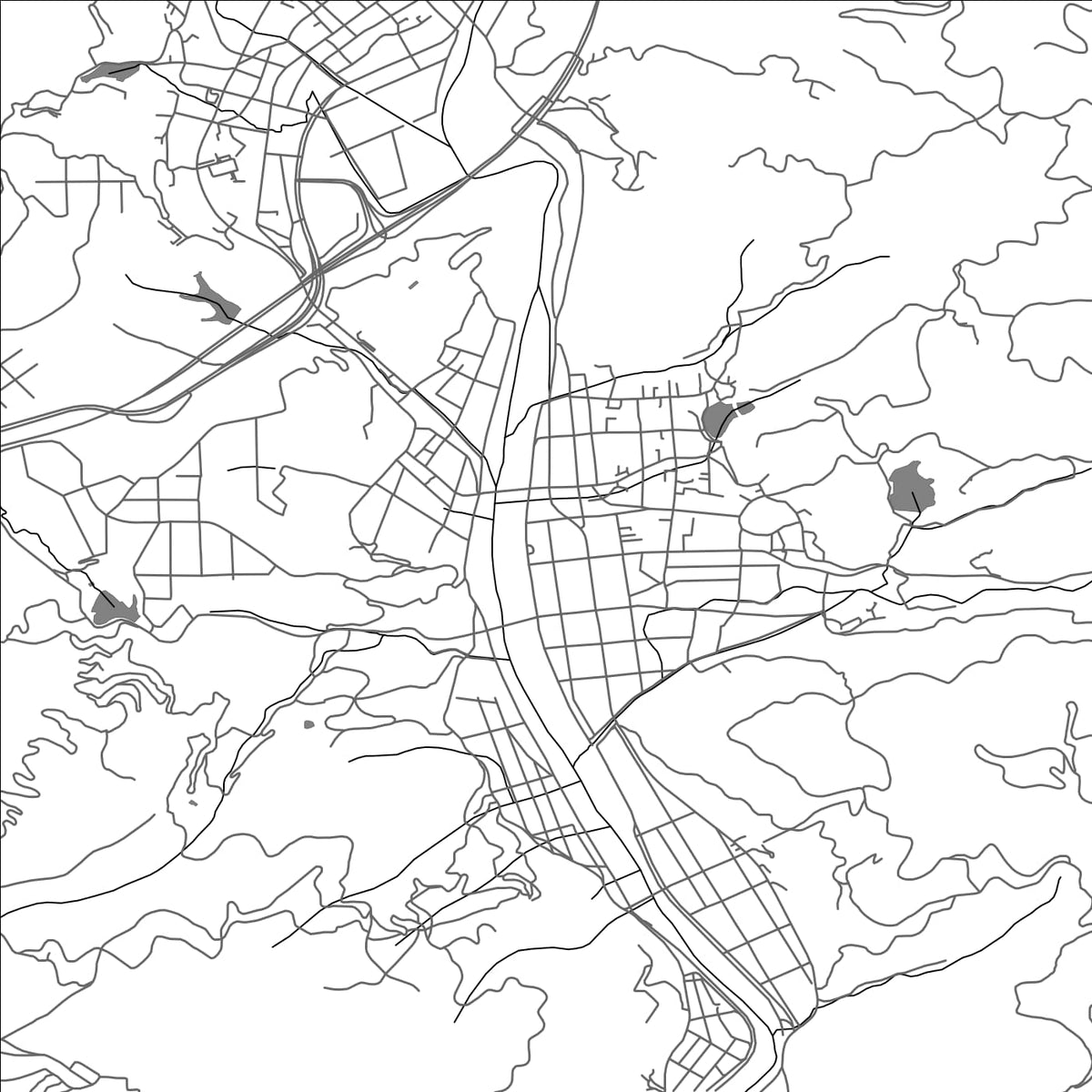 ROAD MAP OF UCHIKO, JAPAN BY MAPBAKES