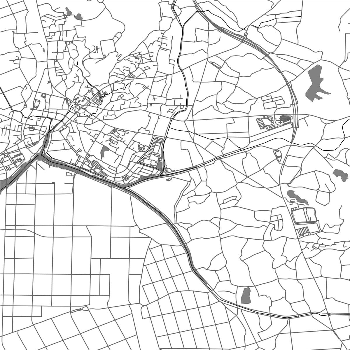 ROAD MAP OF UKI, JAPAN BY MAPBAKES