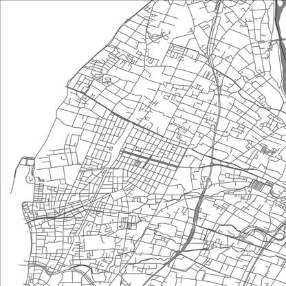 ROAD MAP OF UOZU, JAPAN BY MAPBAKES